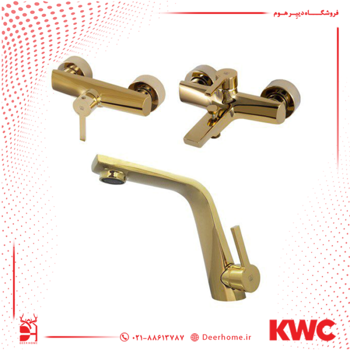 ست شیرآلات kwc مدل متیس طلایی