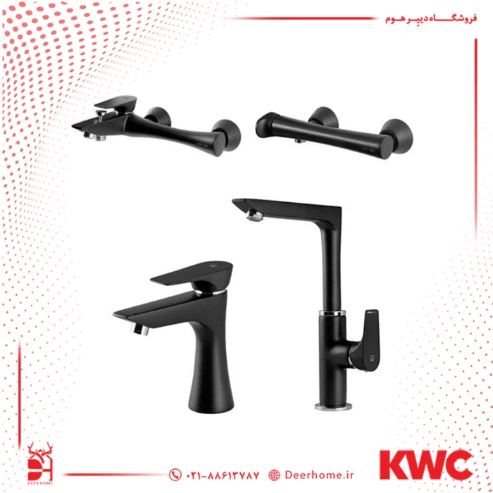 ست شیرآلات kwc مدل ورونا مشکی