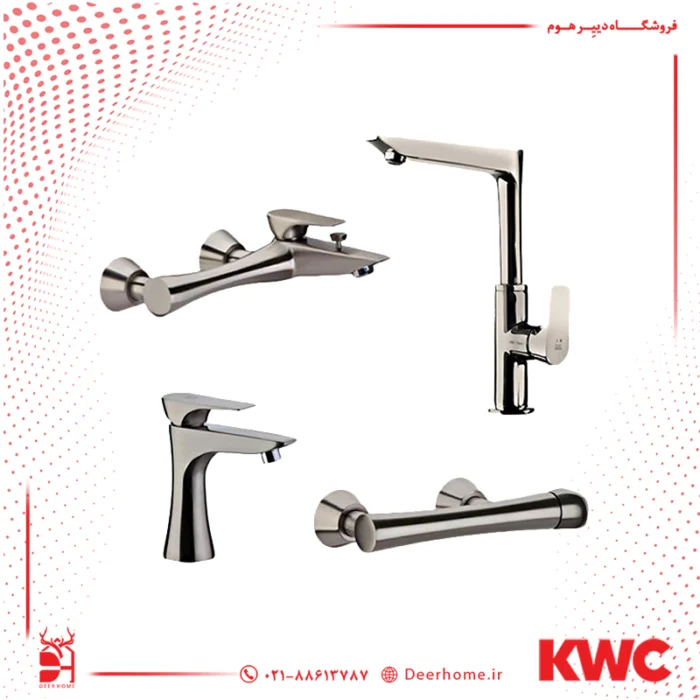 ست شیرآلات kwc مدل ورونا کرومات