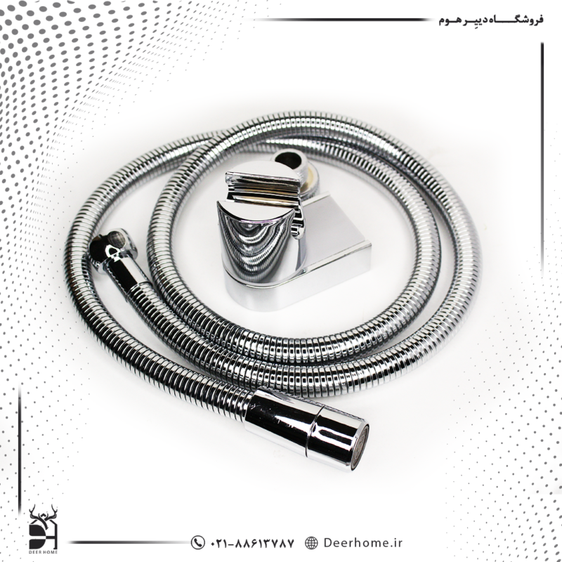 شلنگ توالت ریز بافت کروم هانیس