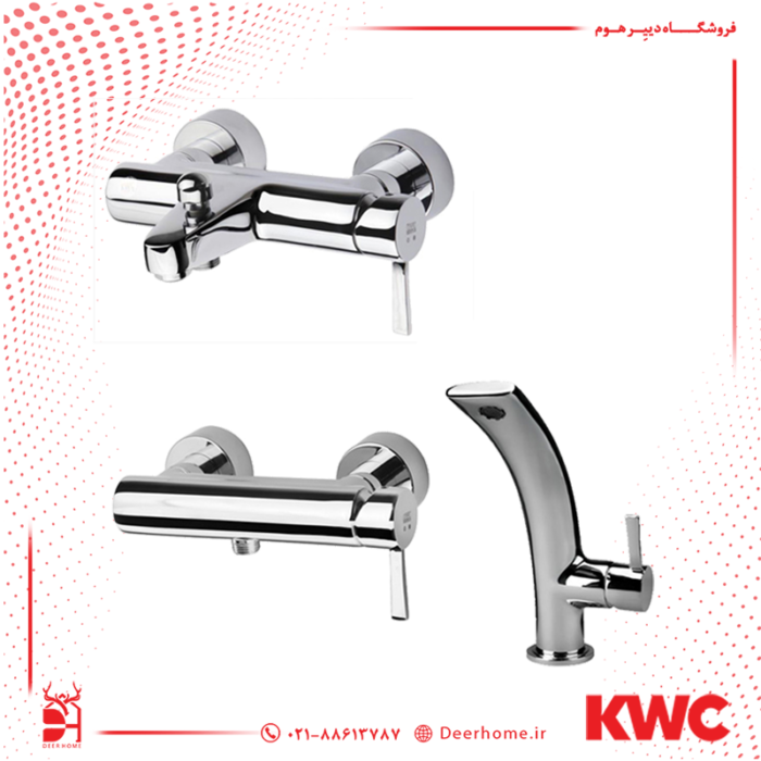 ست شیرآلات kwc مدل زئوس کروم