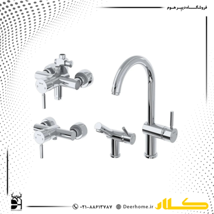 ست شیرآلات کلار مدل آبشار کروم