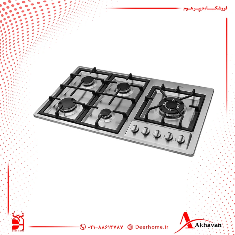 اجاق گاز رومیزی استیل اخوان مدل Gi135-S