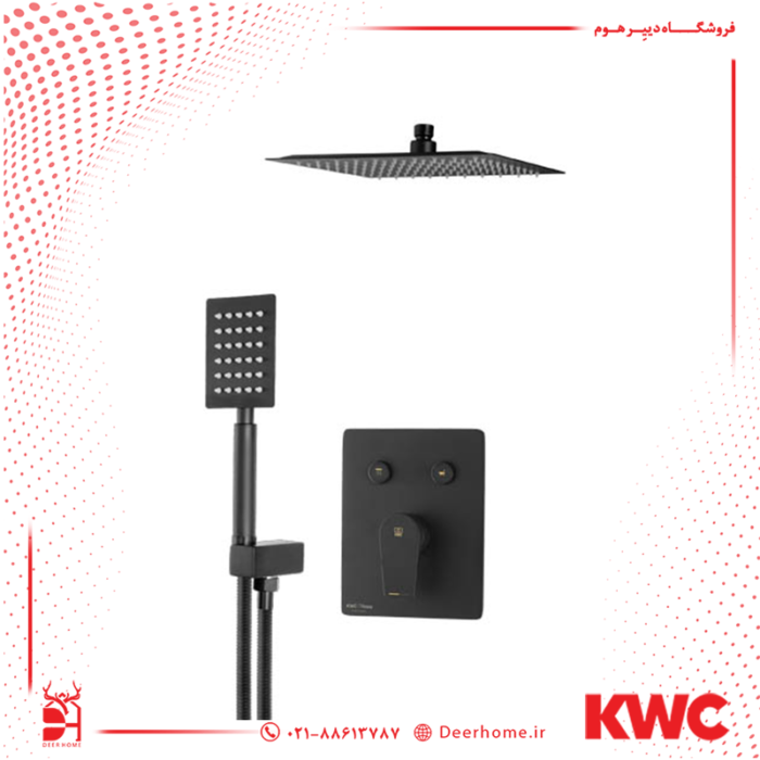 شیر حمام توکار KWC تیپ 3 مدل ورونا مشکی