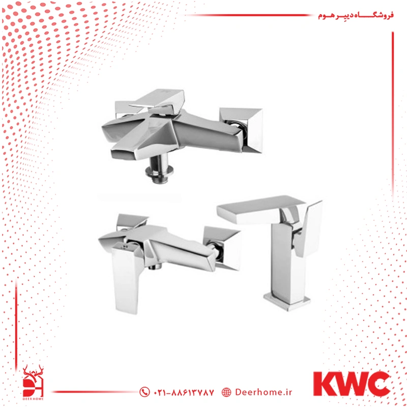 ست شیرآلات KWC مدل کواترو کروم
