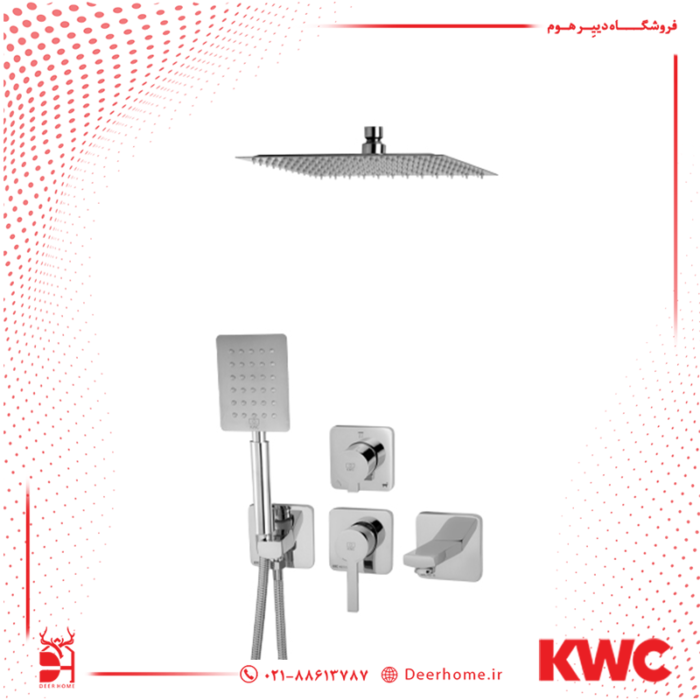 شیر توکار حمام KWC مدل متیس تیپ 4 یونیورسال کروم