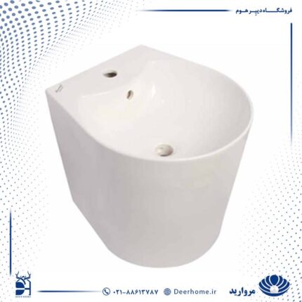 دستشویی دیواری مروارید مدل دسپینا 41 پایه دار