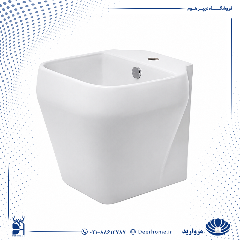 دستشویی دیواری مروارید مدل مایا 40 پایه دار