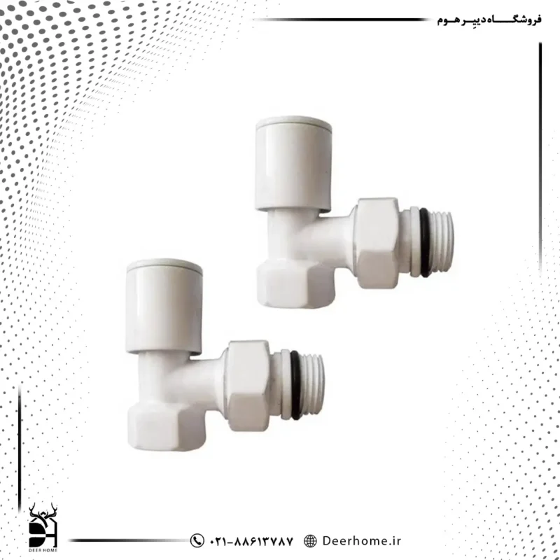 شیر حوله خشک کن گرد سفید