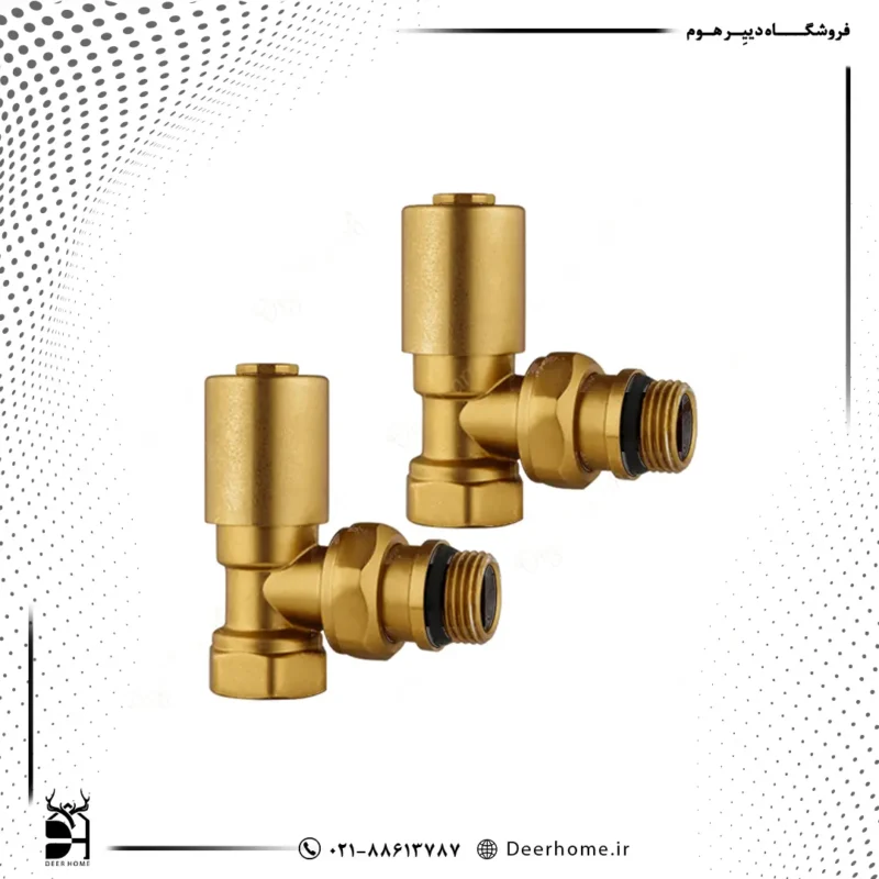 شیر حوله خشک کن گرد طلایی مات