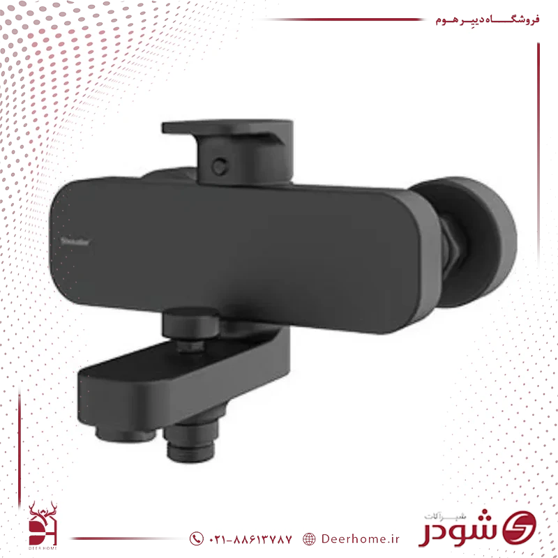 شیر حمام شودر مدل تاین مشکی