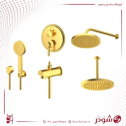 شیر حمام توکار شودر زیگموند تیپ 4 طلایی مات