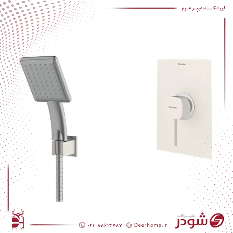 شیر حمام توکار شودر مدل رومر تیپ 2 شیری کروم