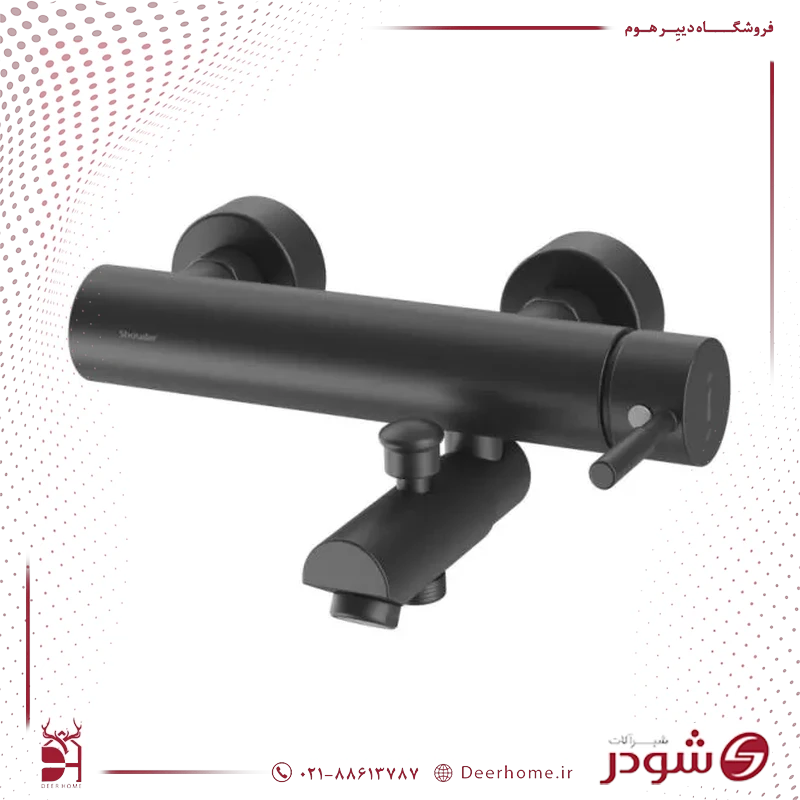 شیر حمام شودر مدل مارینو مشکی