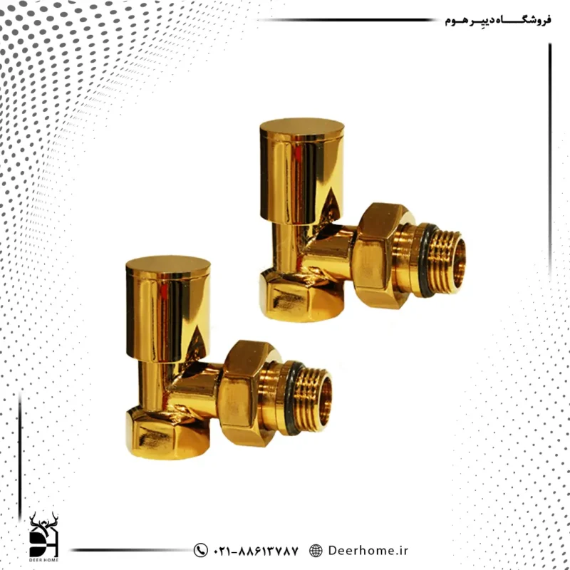 شیر حوله خشک کن گرد طلایی