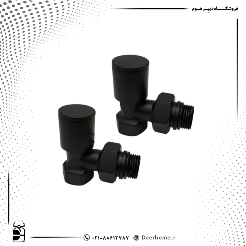 شیر حوله خشک کن گرد مشکی