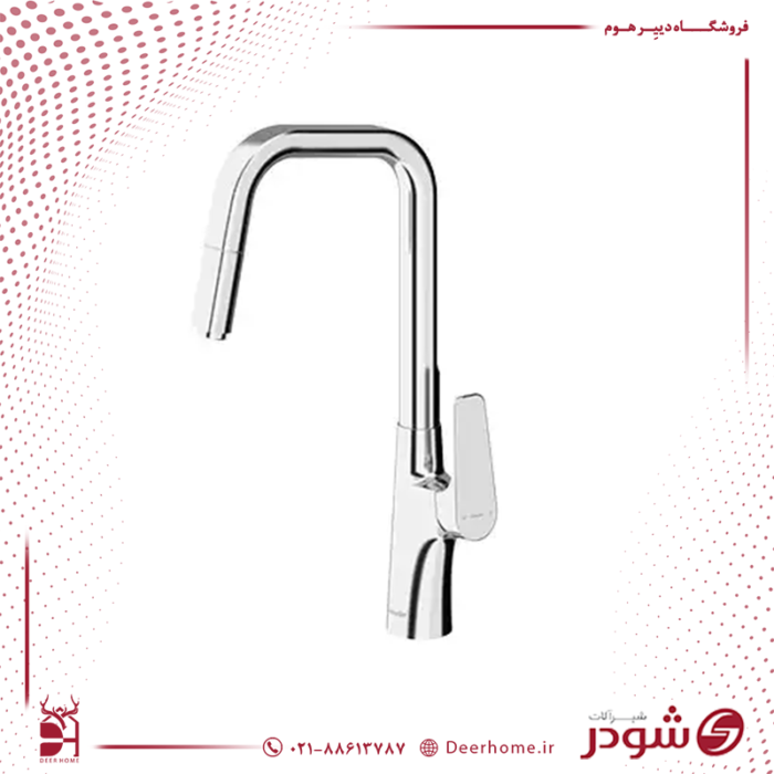 شیر آشپزخانه شودر مدل آخن کروم