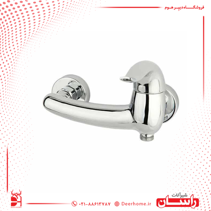 شیر توالت راسان مدل اکتاو کروم