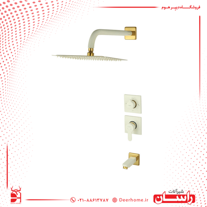 شیر حمام توکار راسان مدل ویوات کلاس 2 شیری کروم