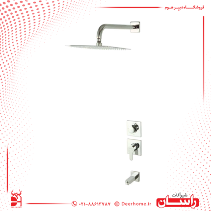 شیر حمام توکار راسان مدل ویوات کلاس 2 کروم
