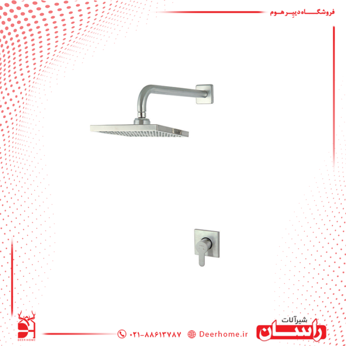 شیر حمام توکار راسان مدل ویوات کلاس 3 کرومات