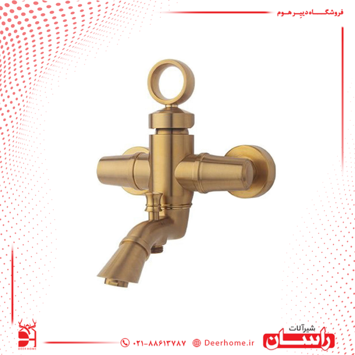 شیر حمام راسان مدل آنیتا طلایی مات