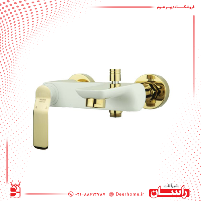شیر حمام راسان مدل آوات شیری کروم