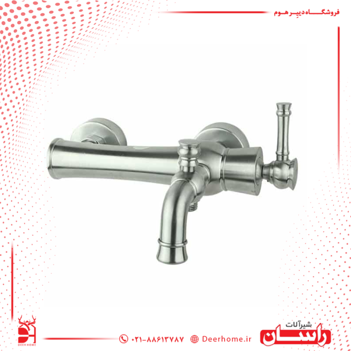 شیر حمام راسان مدل الیزه کروم