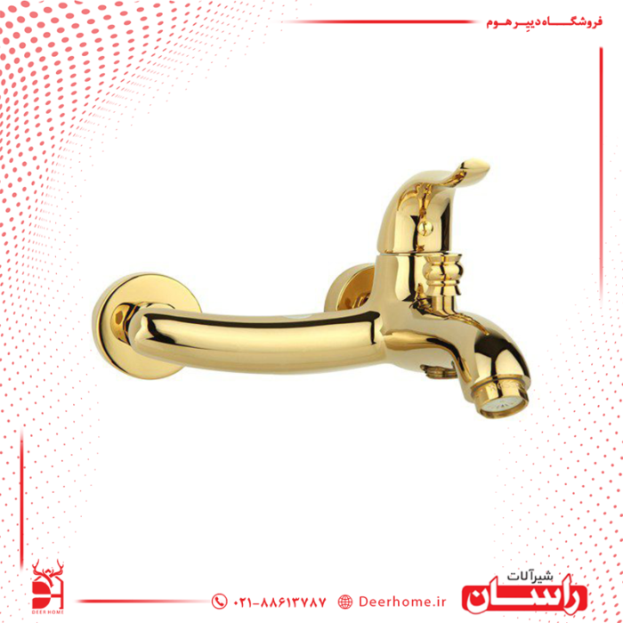 شیر حمام راسان مدل اکتاو طلایی
