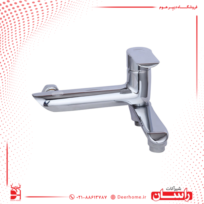 شیر حمام راسان مدل دینو کروم