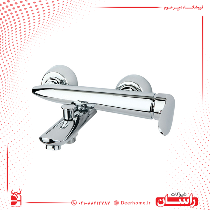 شیر حمام راسان مدل رابیت کروم
