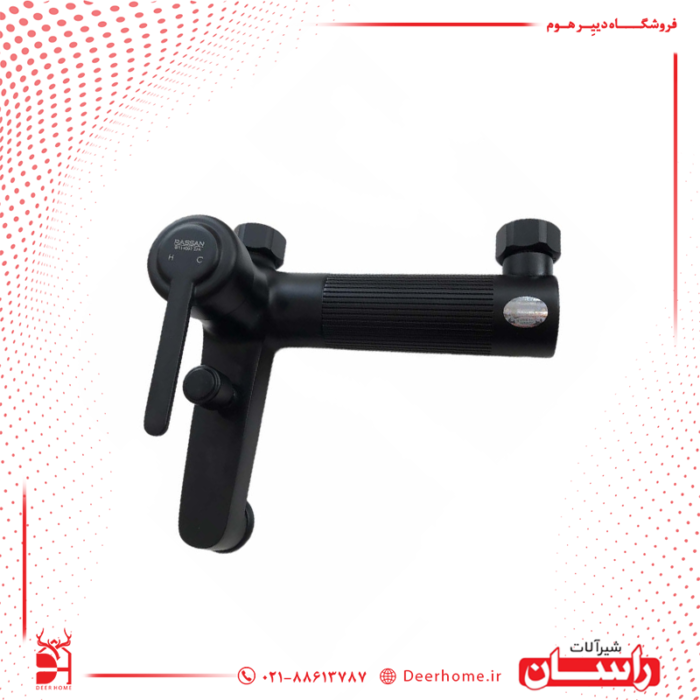 شیر حمام راسان مدل رزالین مشکی