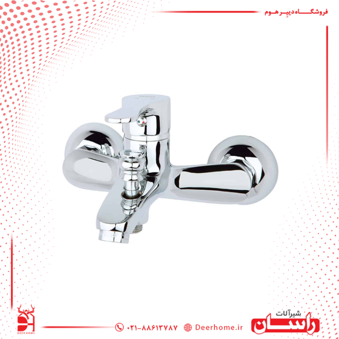 شیر حمام راسان مدل صدف کروم
