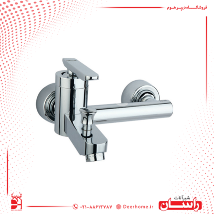 شیر حمام راسان مدل فلورا کروم
