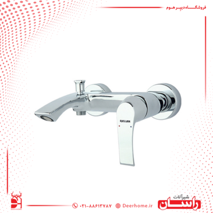 شیر حمام راسان مدل لوتوس کروم