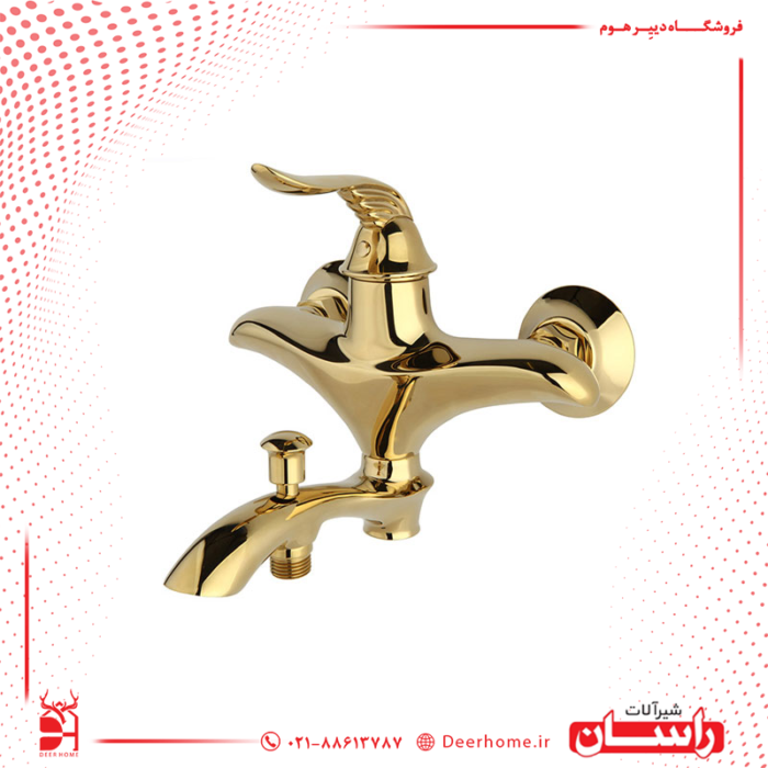 شیر حمام راسان مدل پریمو طلایی
