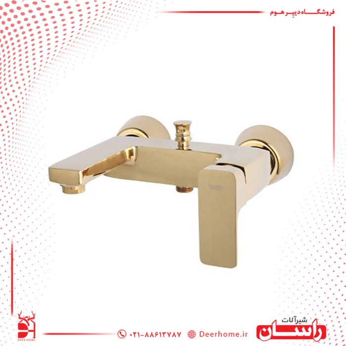 شیر حمام راسان مدل گارنت طلایی