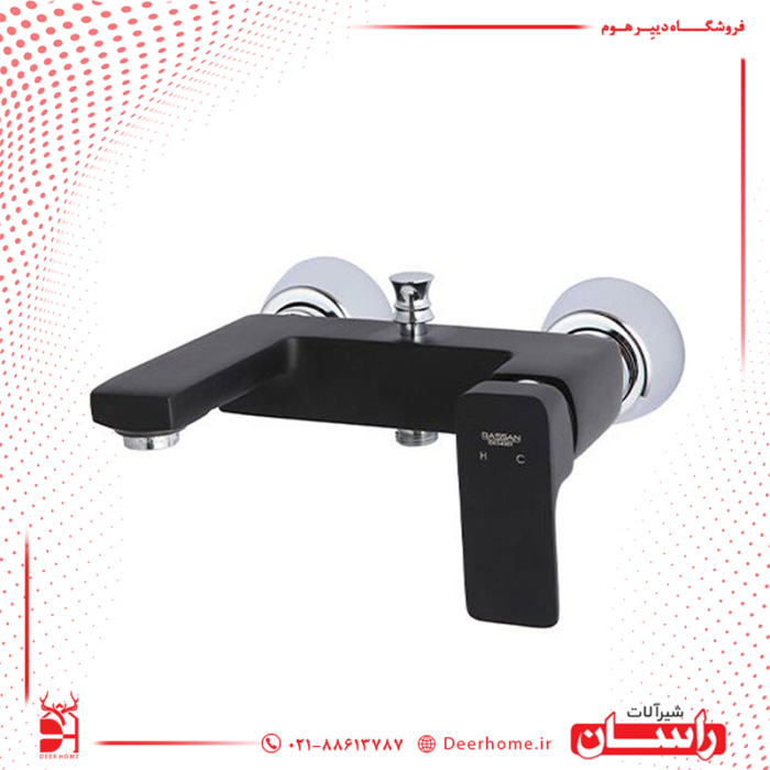 شیر حمام راسان مدل گارنت مشکی