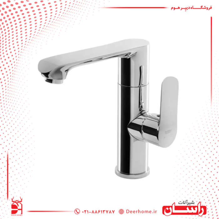 شیر روشویی راسان مدل دینو کروم