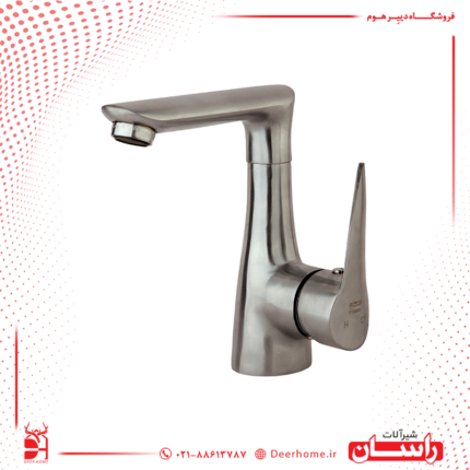 شیر روشویی راسان مدل رابیت کروم