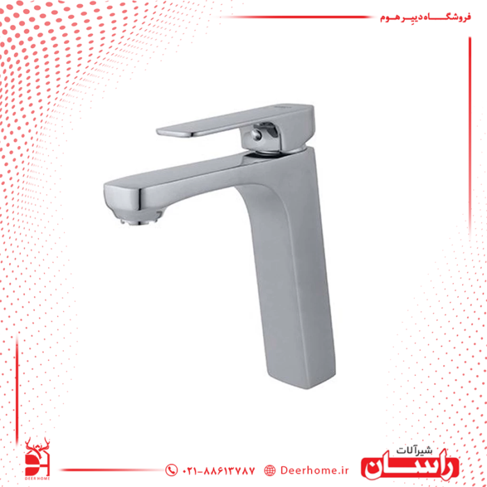 شیر روشویی راسان مدل گارنت کروم