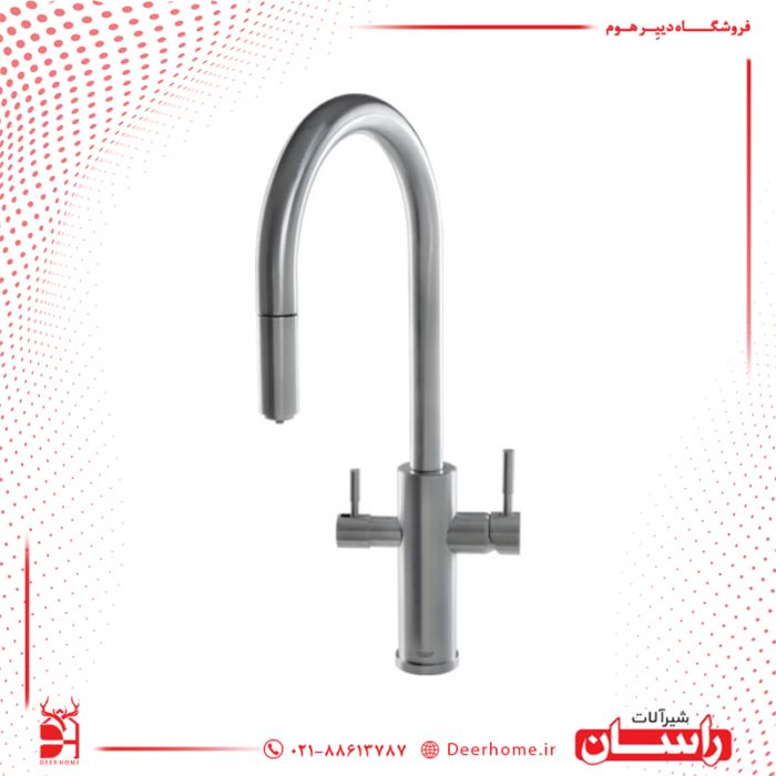 شیر ظرفشویی شاوری تصفیه دار راسان مدل هلگا کرومات