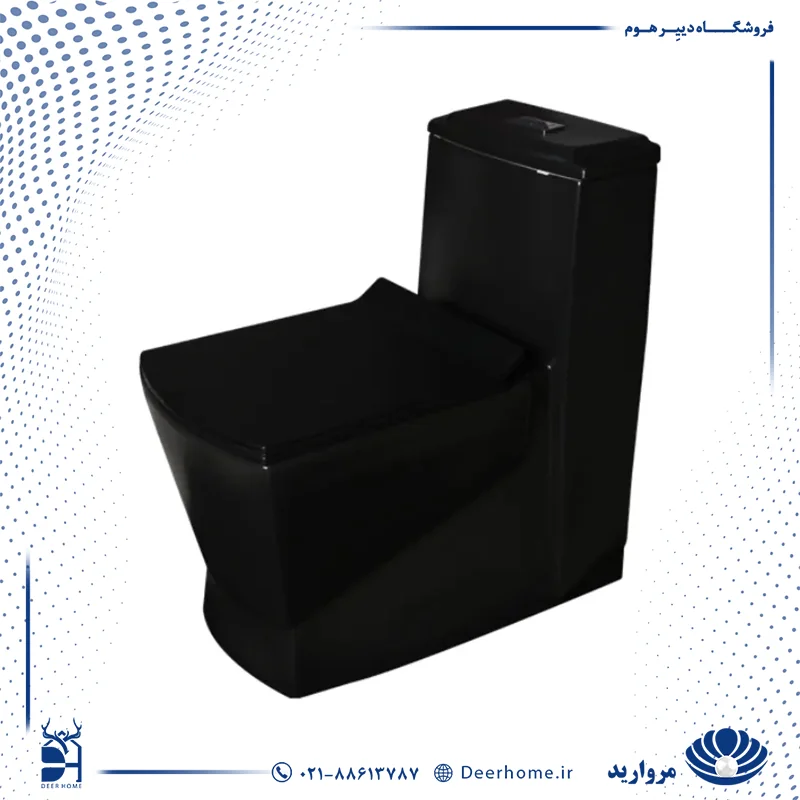 توالت فرنگی مروارید مدل مگا 69 مشکی