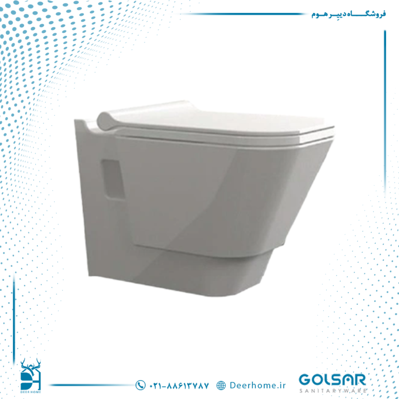 توالت فرنگی وال هنگ گلسار مدل رومکس 52 - 01