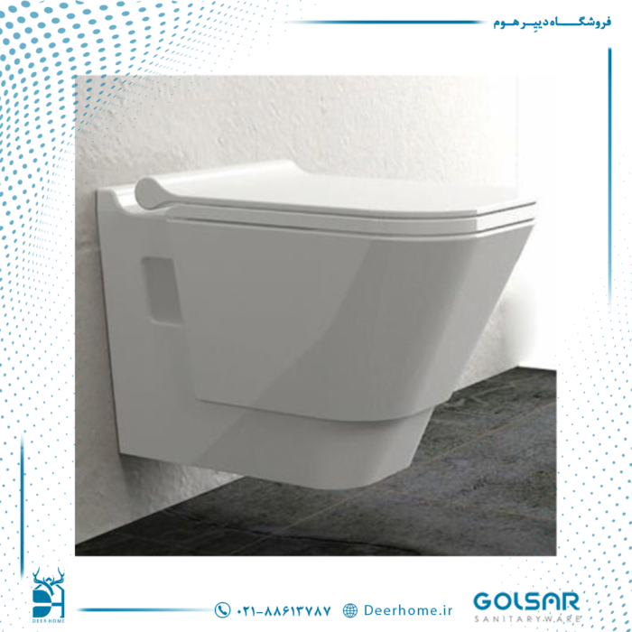 توالت فرنگی وال هنگ گلسار مدل رومکس 52 02