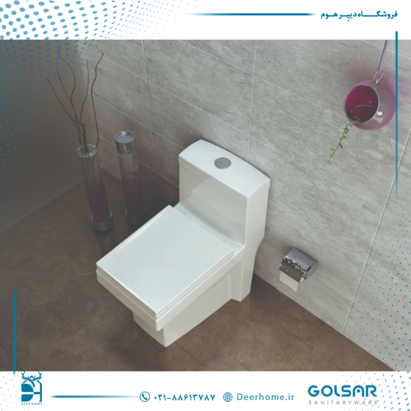 توالت فرنگی گلسار مدل آستر 67 - 02