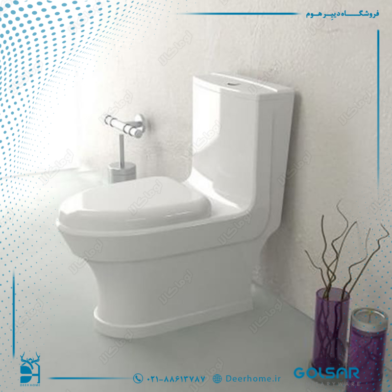 توالت فرنگی گلسار مدل الگانت 72 واش داون