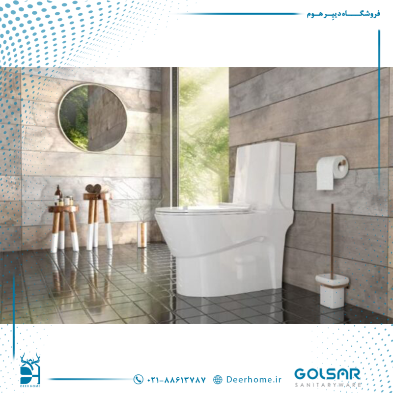 توالت فرنگی گلسار مدل سونات 76 واش داون