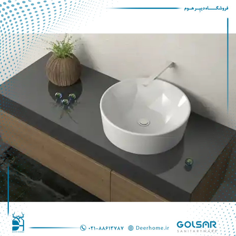 روشویی روسنگی گلسار مدل دایموند 40 - 01