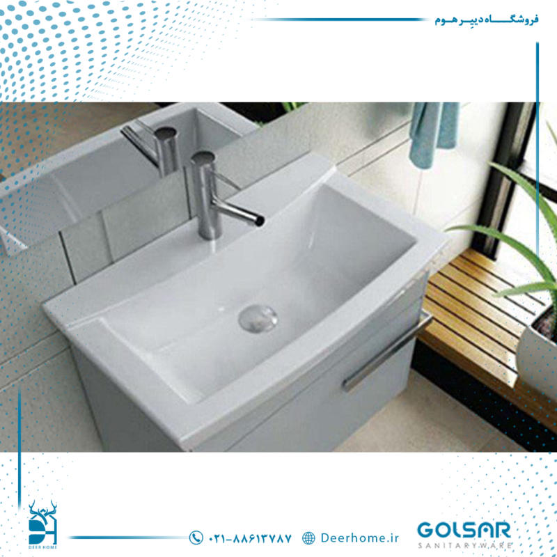روشویی روکابینتی گلسار مدل آسپن 62 - 01